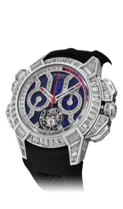 Review Jacob & Co EPIC X CHRONO TOURBILLON BAGUETTE BLUE CRYSTAL EC380.30.BD.AA.A Replica watch
